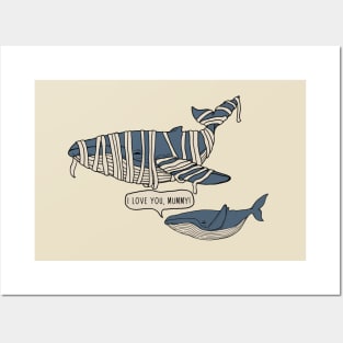 Funny Mummy Whale Posters and Art